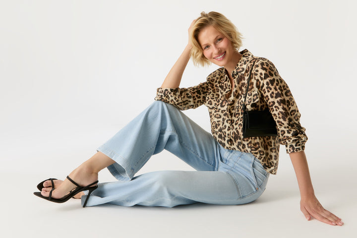 COJ - Lulu - Wide Leg Jeans - Aqua Blue