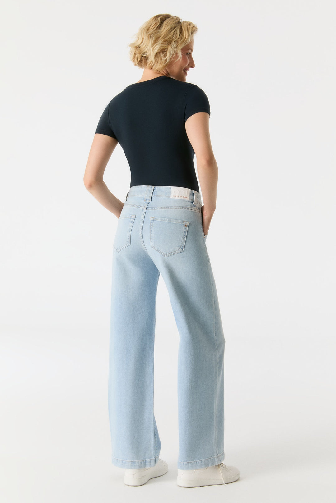 COJ - Lulu - Wide Leg Jeans - Aqua Blue