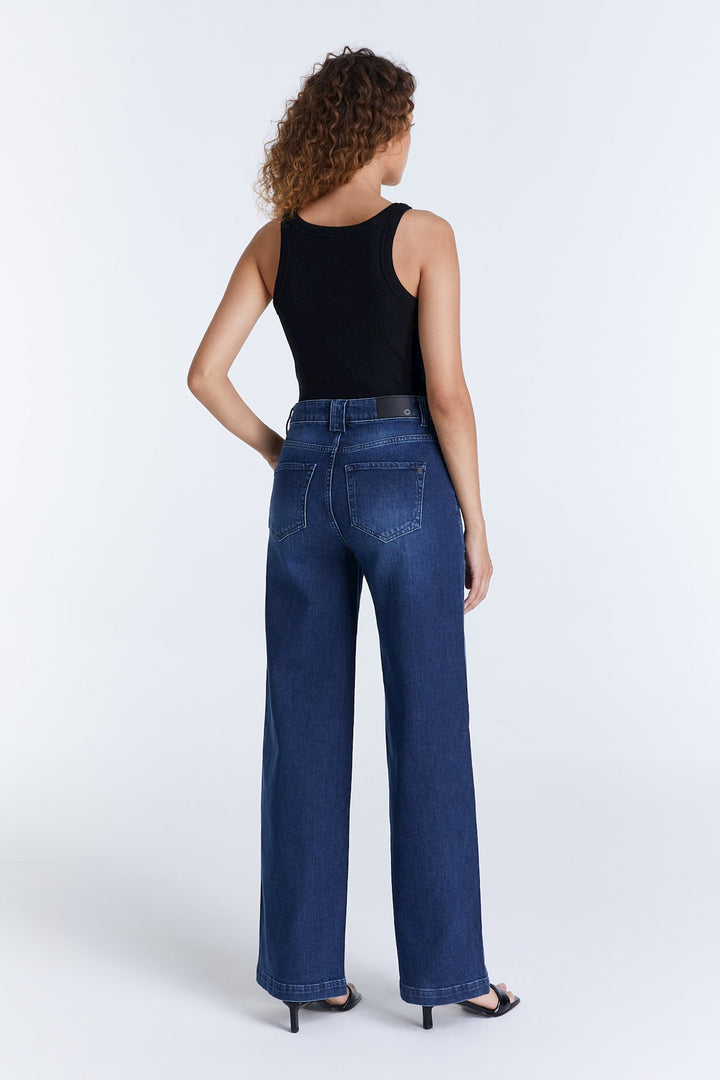 COJ - Lulu - Wide Leg Jeans - Dark Blue