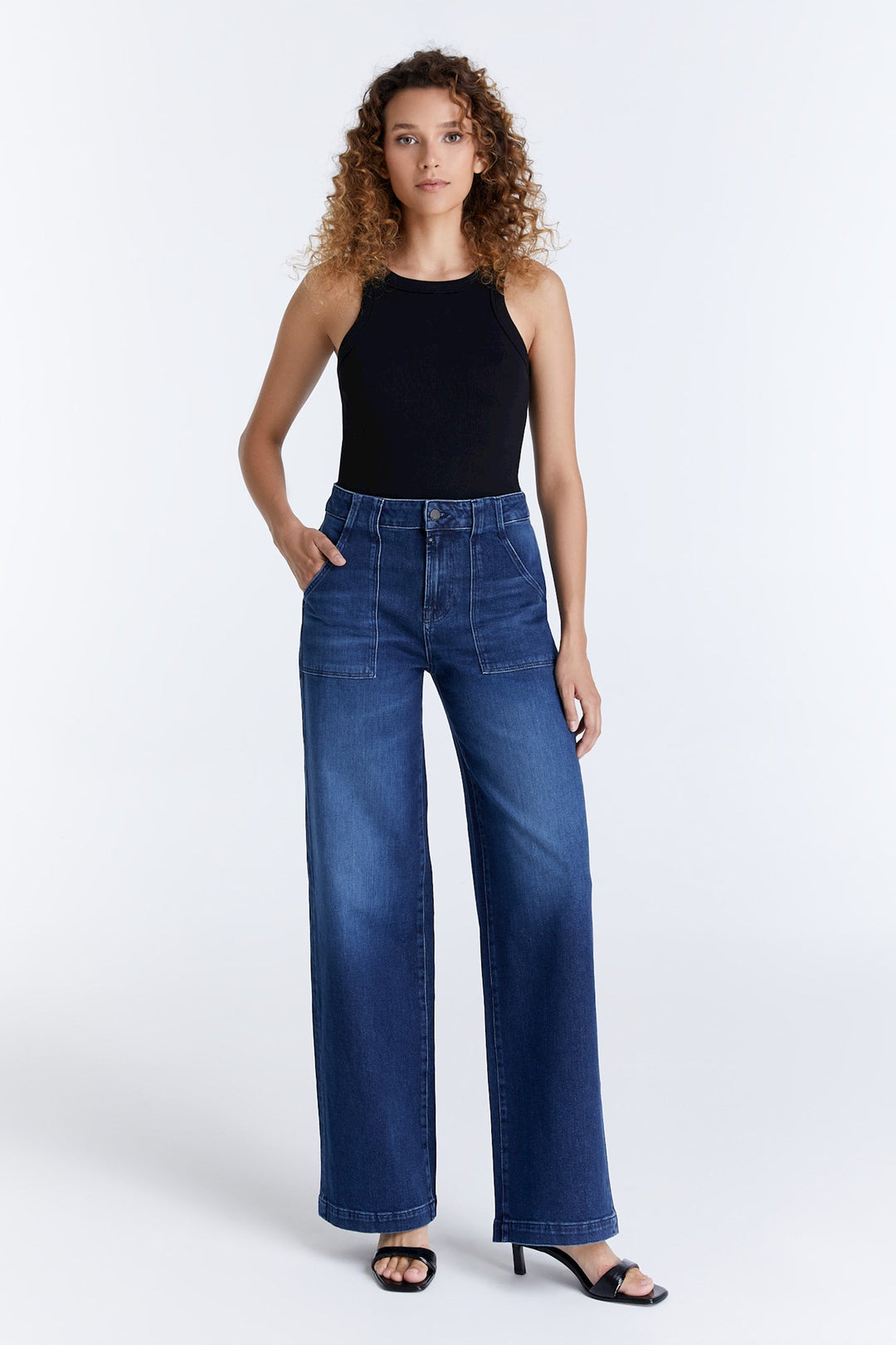 COJ - Lulu - Wide Leg Jeans - Dark Blue