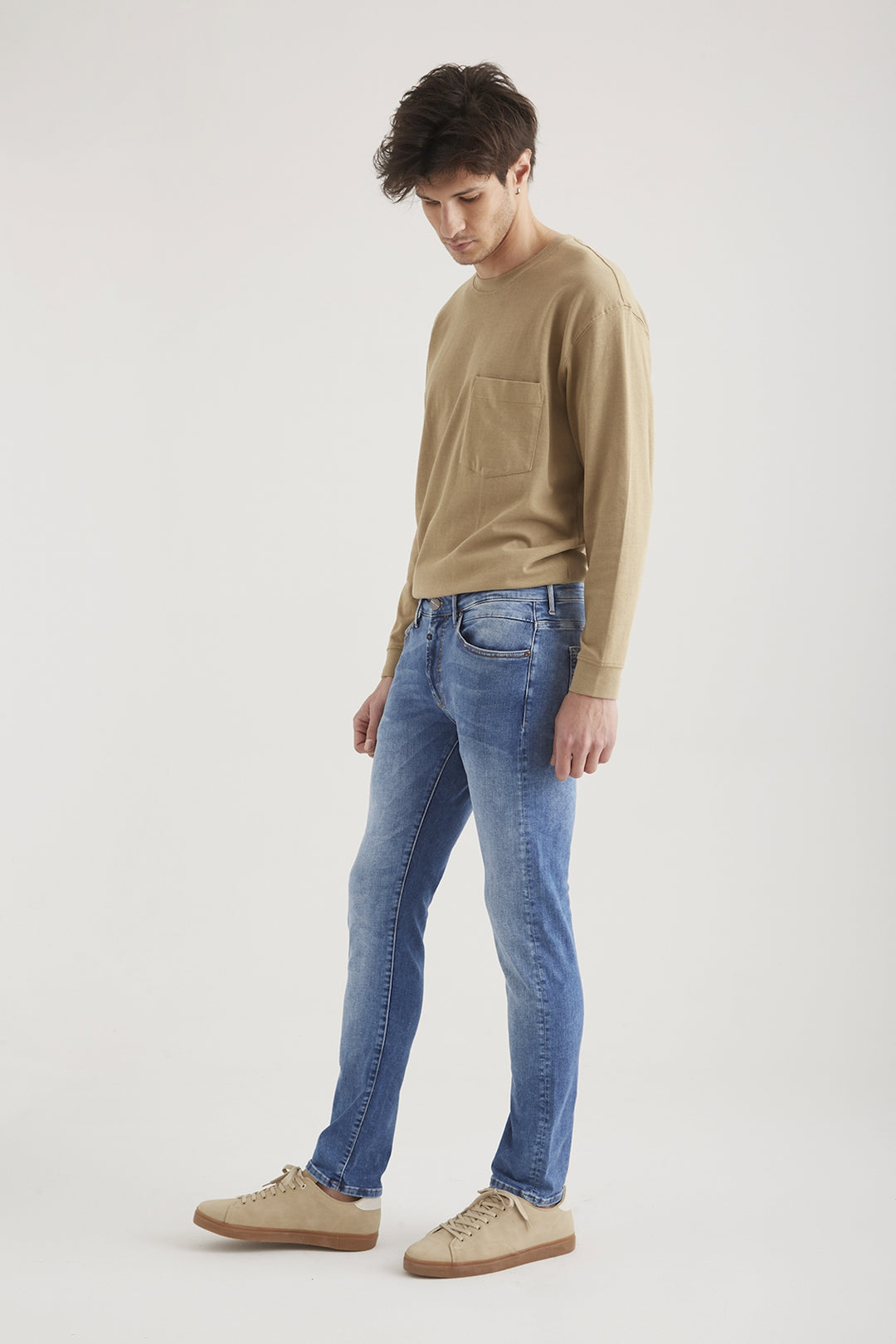 COJ - LEO - Heren Slim-fit Jeans - Medium Blue