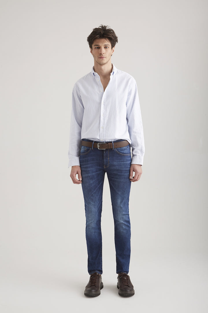COJ - LEO - Heren Slim-fit Jeans - Space Blue