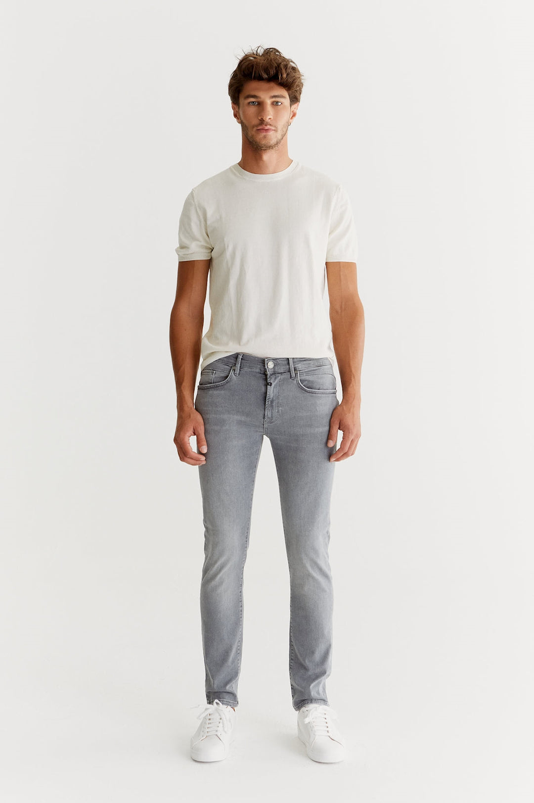 COJ - LEO - Heren Slim-fit Jeans - Light Grey