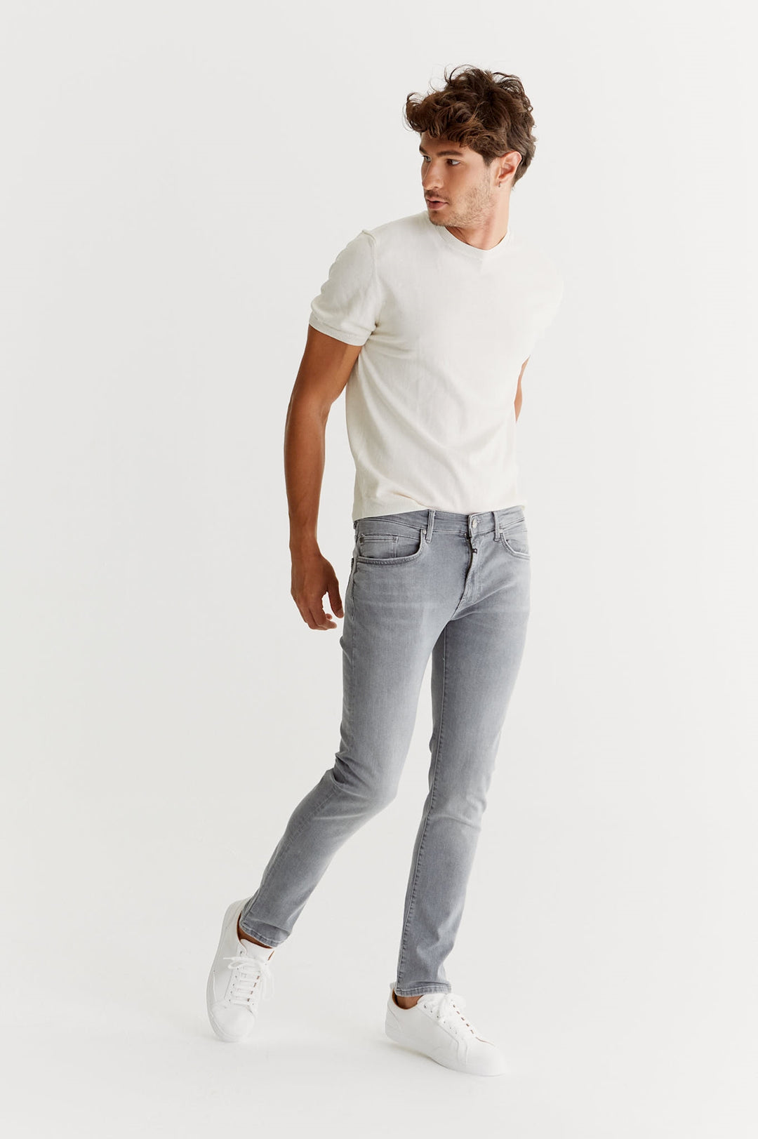 COJ - LEO - Heren Slim-fit Jeans - Light Grey