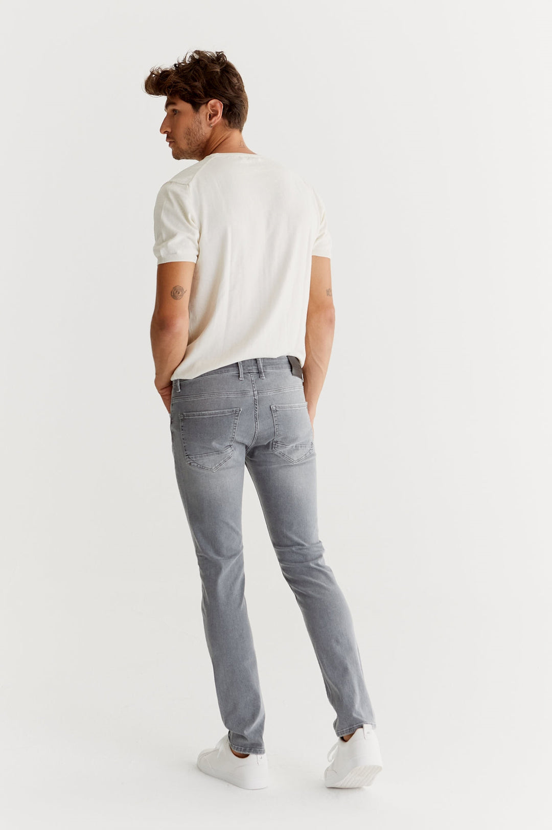 COJ - LEO - Heren Slim-fit Jeans - Light Grey