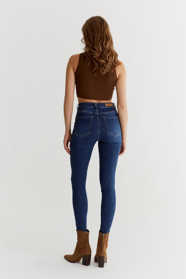 COJ - Lisa - Dames Skinny Jeans - Dark Blue
