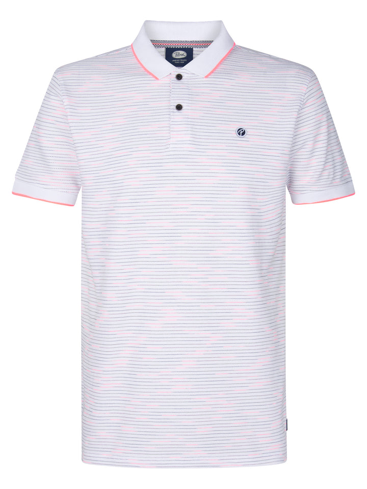 Petrol - Heren Polo - M-1050-POL914 - 0000 Bright White