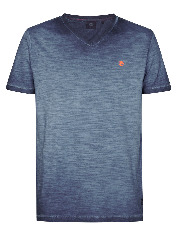 Petrol - Heren Shirt - M-1050-TSV662 - 5178 Navy Blue