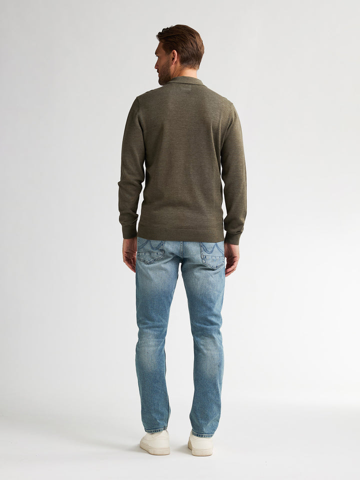 Petrol - Heren Polo - M-3050-KWC204 - 6174 Mossy Stone