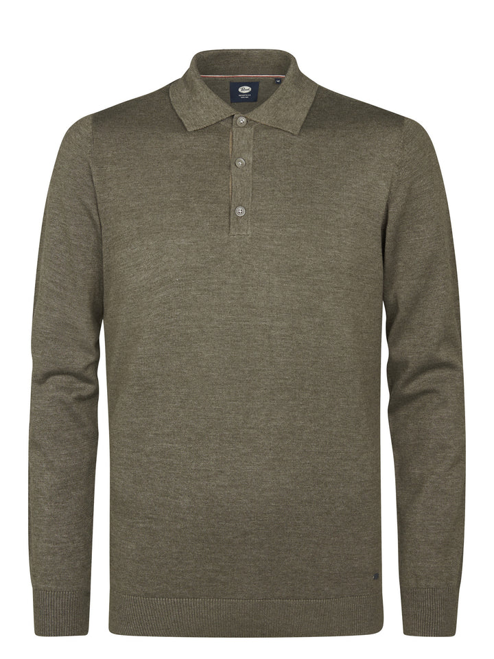 Petrol - Heren Polo - M-3050-KWC204 - 6174 Mossy Stone
