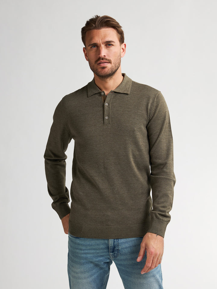 Petrol - Heren Polo - M-3050-KWC204 - 6174 Mossy Stone