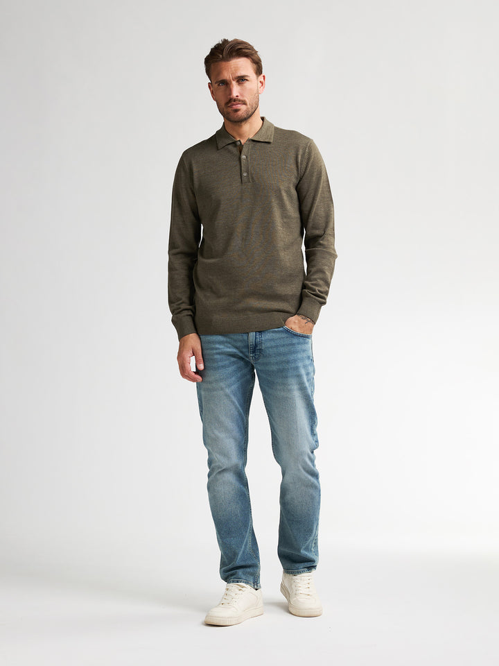 Petrol - Heren Polo - M-3050-KWC204 - 6174 Mossy Stone
