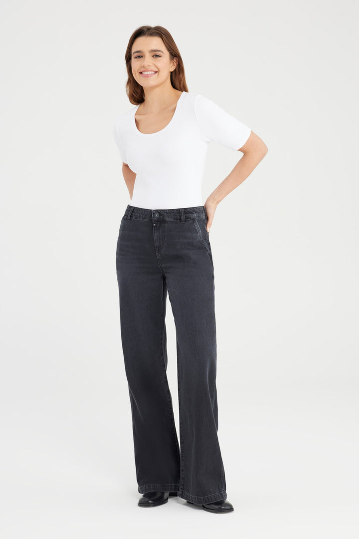 COJ - Maxine - Wide Leg Jeans - Black VT
