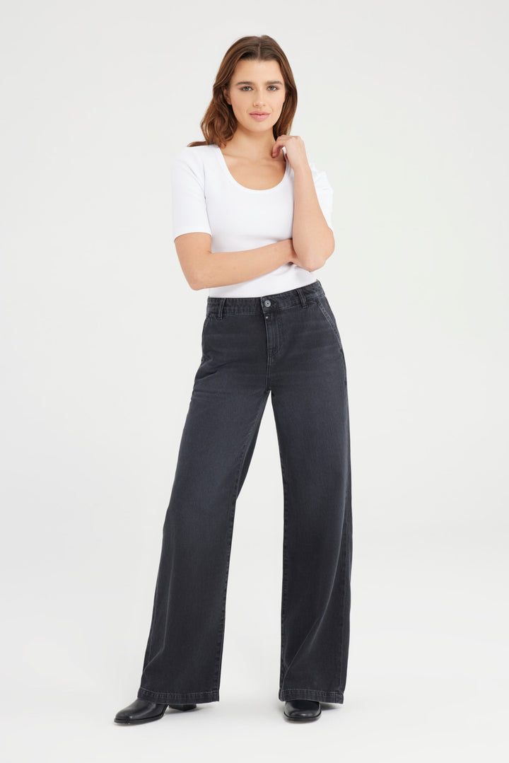 COJ - Maxine - Wide Leg Jeans - Black VT