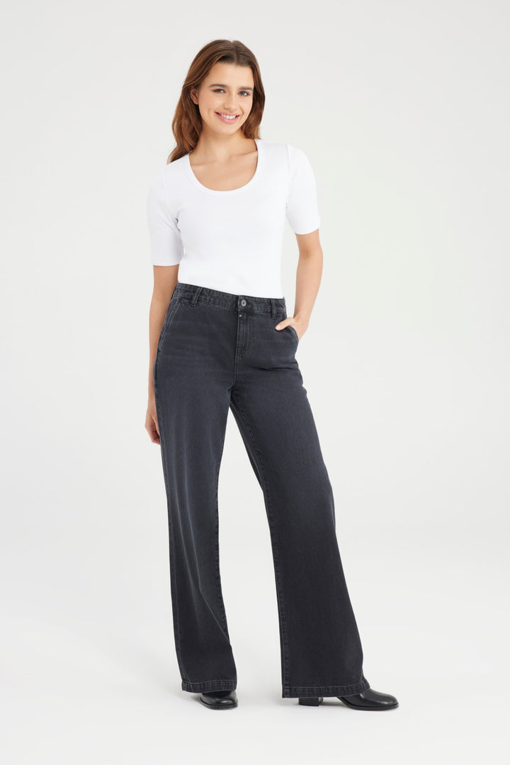 COJ - Maxine - Wide Leg Jeans - Black VT