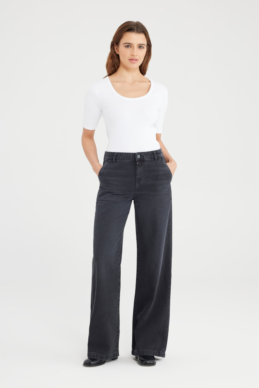 COJ - Maxine - Wide Leg Jeans - Black VT