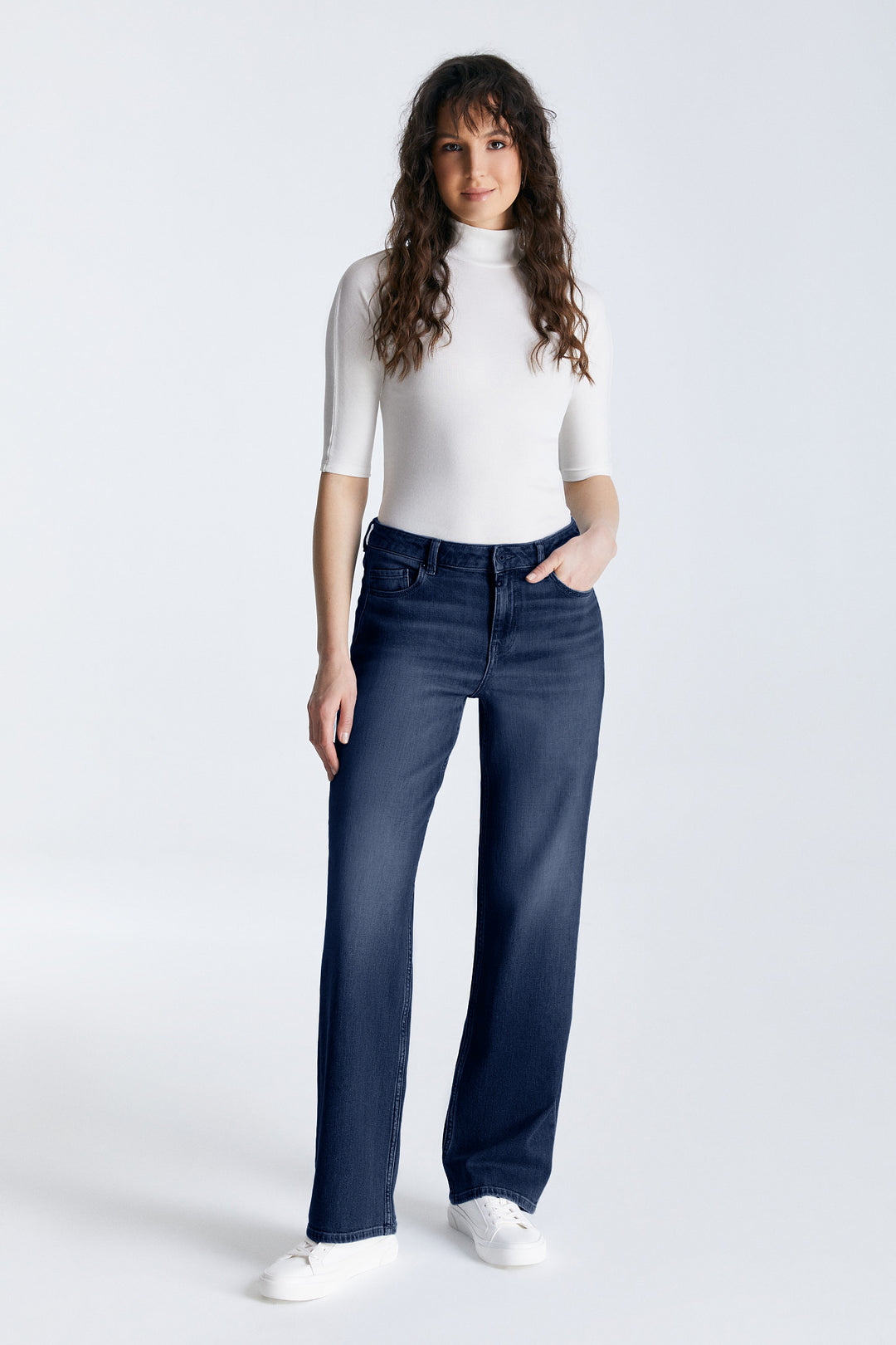 COJ - Nova - Wide Straight Jeans - Blue Black
