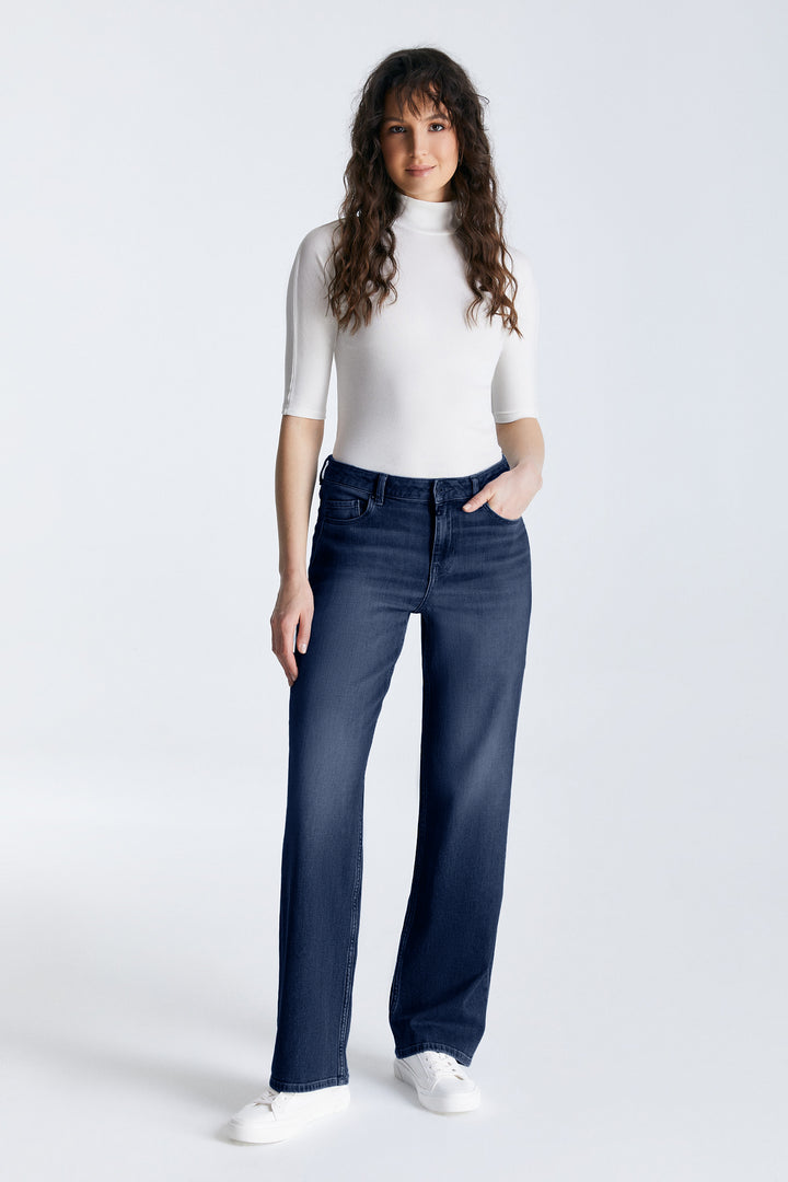 COJ - Nova - Wide Straight Jeans - Blue Black