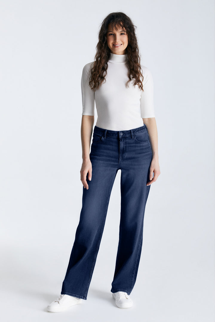 COJ - Nova - Wide Straight Jeans - Blue Black