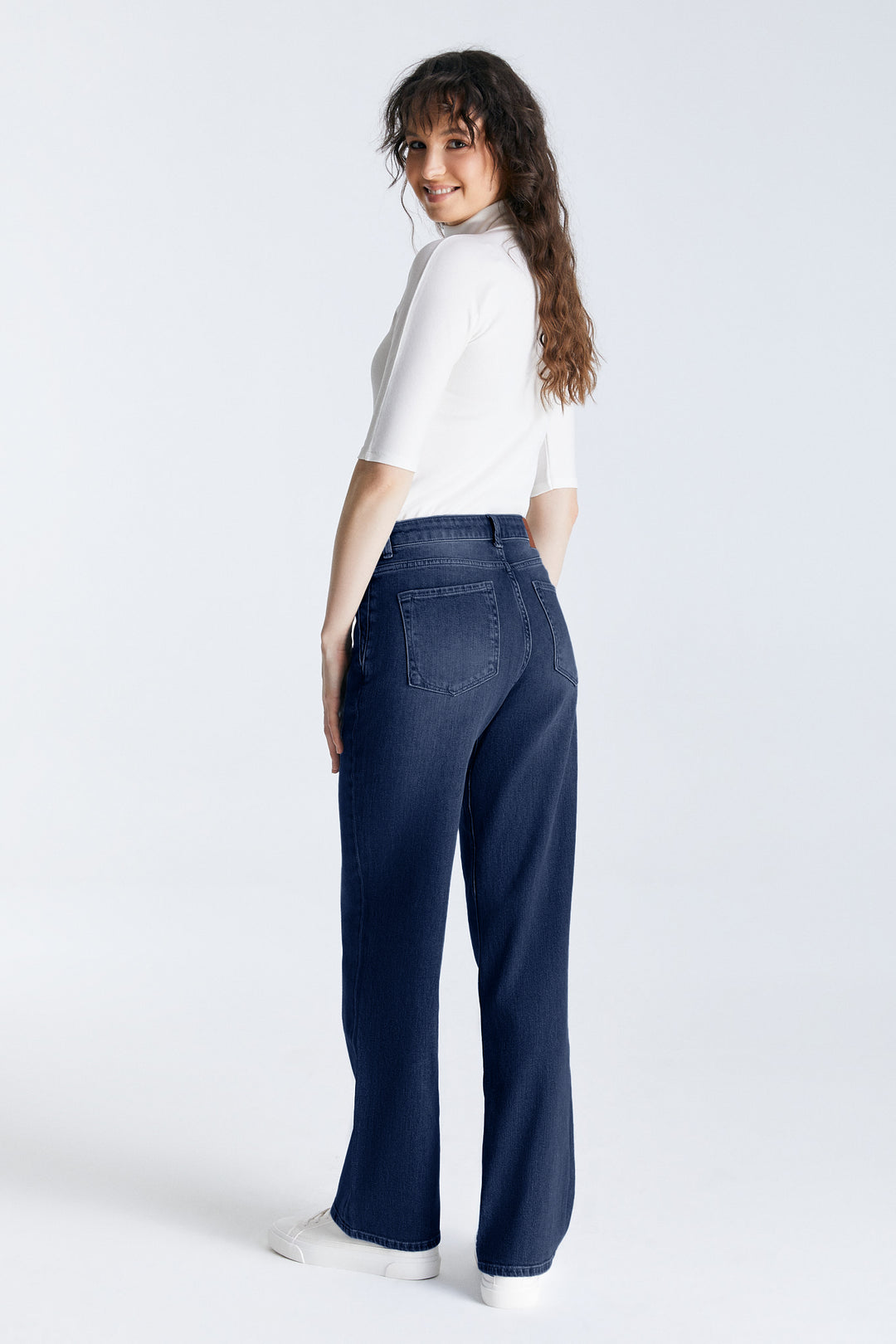 COJ - Nova - Wide Straight Jeans - Blue Black