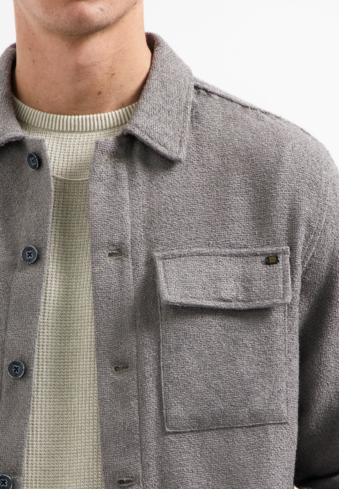 No Excess - Heren Overshirt - 29510801 - 021 Grey