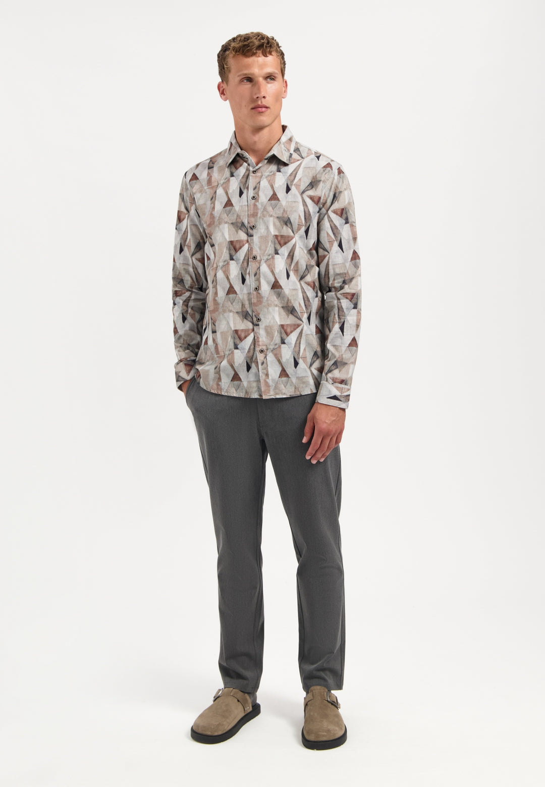 No Excess - Heren Overhemd - 29430923 - 044 Taupe