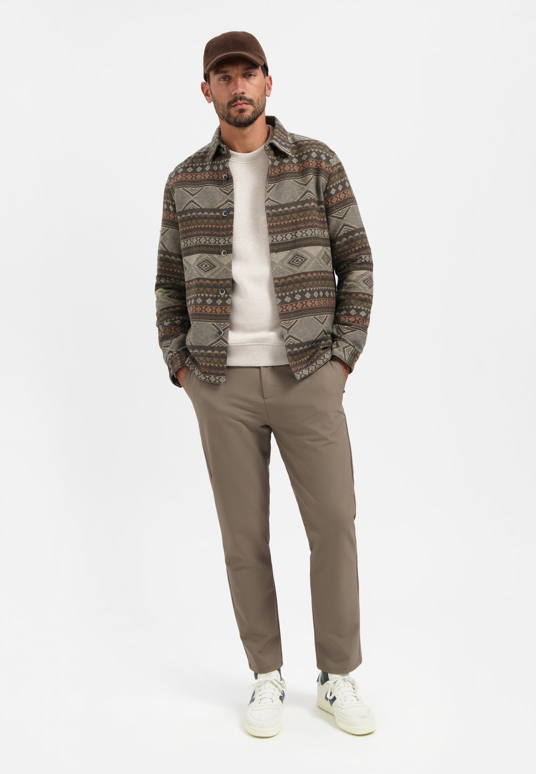 No Excess - Heren Overshirt - 29530915 - 044 Taupe