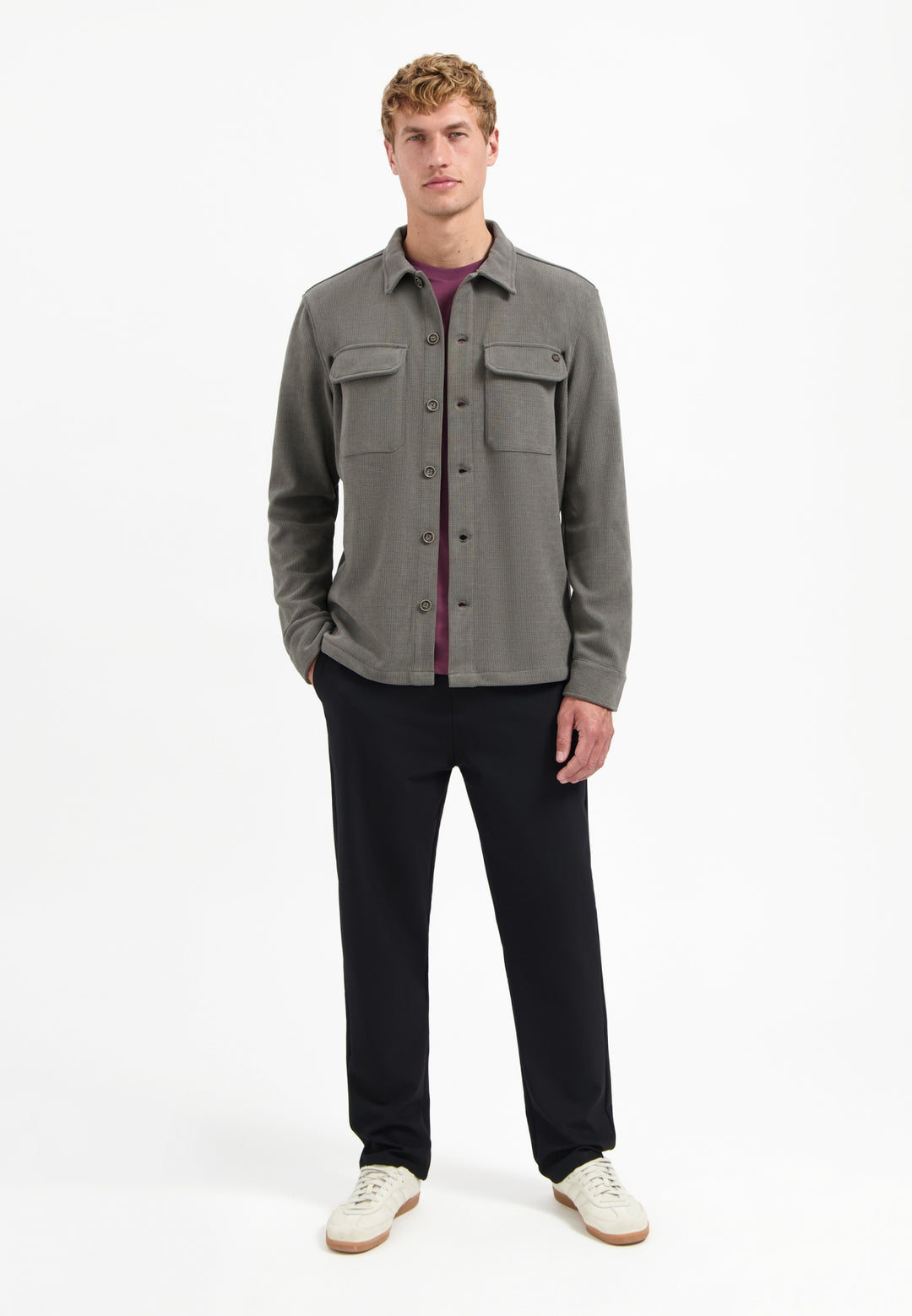 No Excess - Heren Overshirt - 29510806SN - 118 Dark Clay