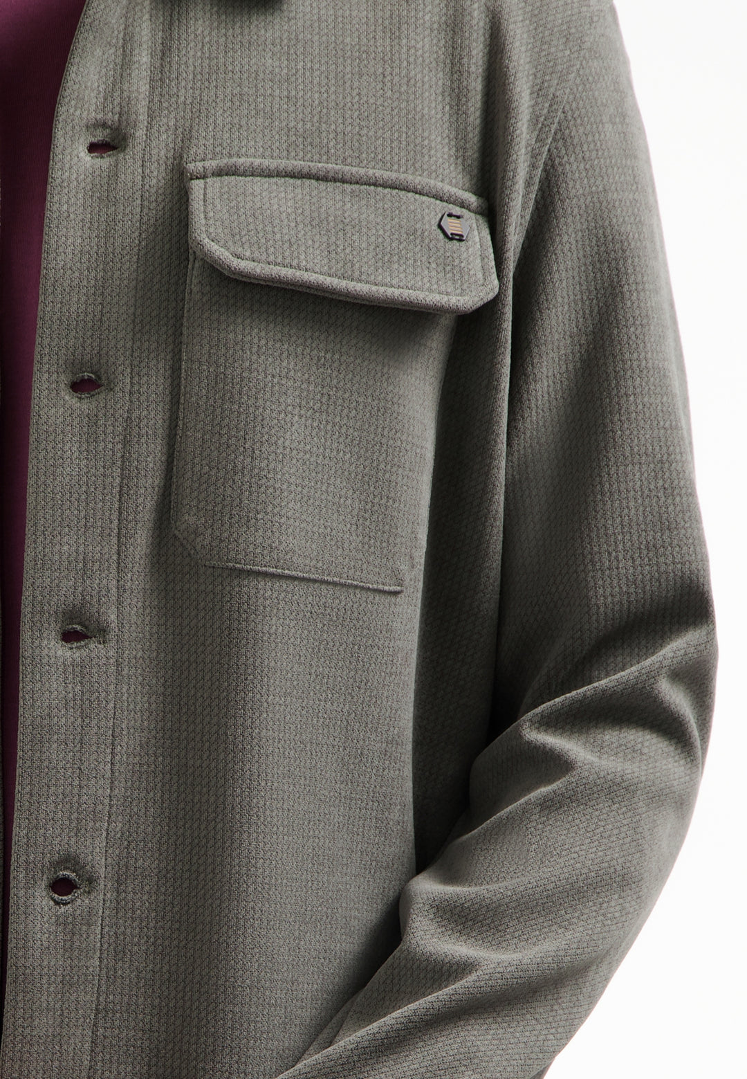 No Excess - Heren Overshirt - 29510806SN - 118 Dark Clay