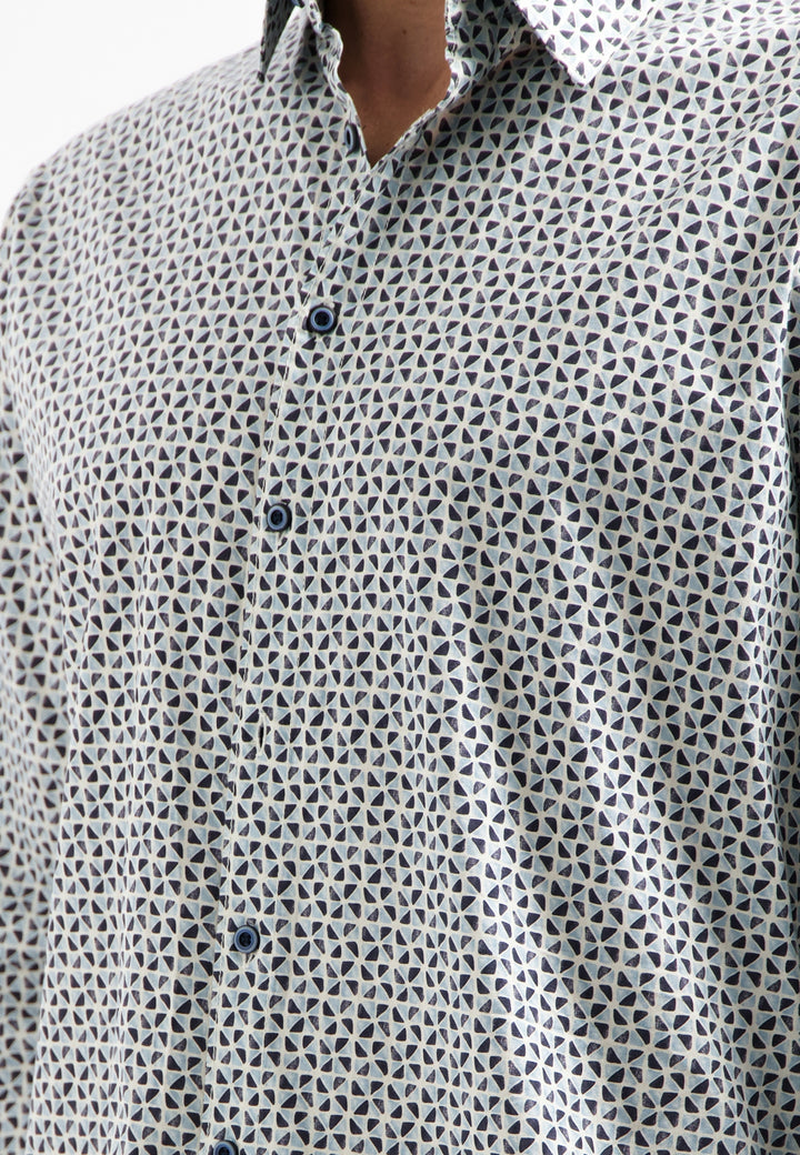 No Excess - Heren Overhemd - 29430921 - 138 Dusty Blue