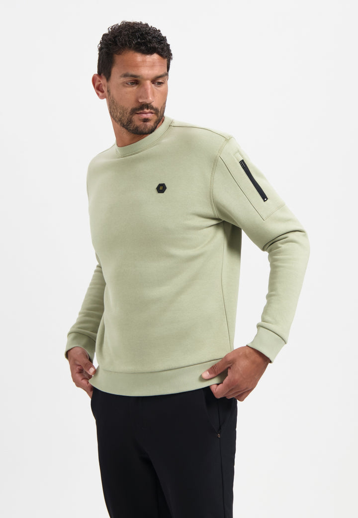 No Excess - Heren Sweater - 29130857 - 197 Light Moss