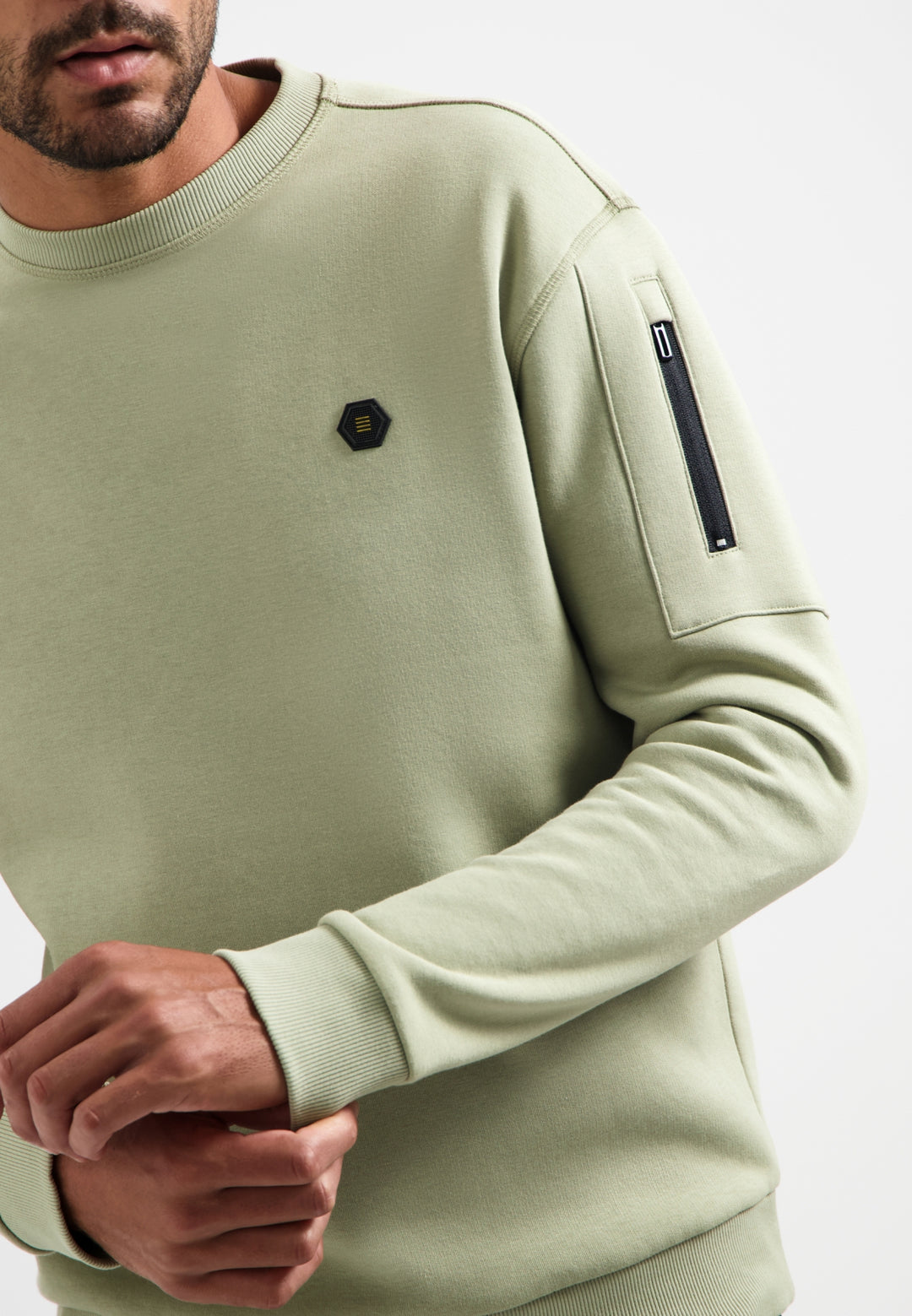 No Excess - Heren Sweater - 29130857 - 197 Light Moss