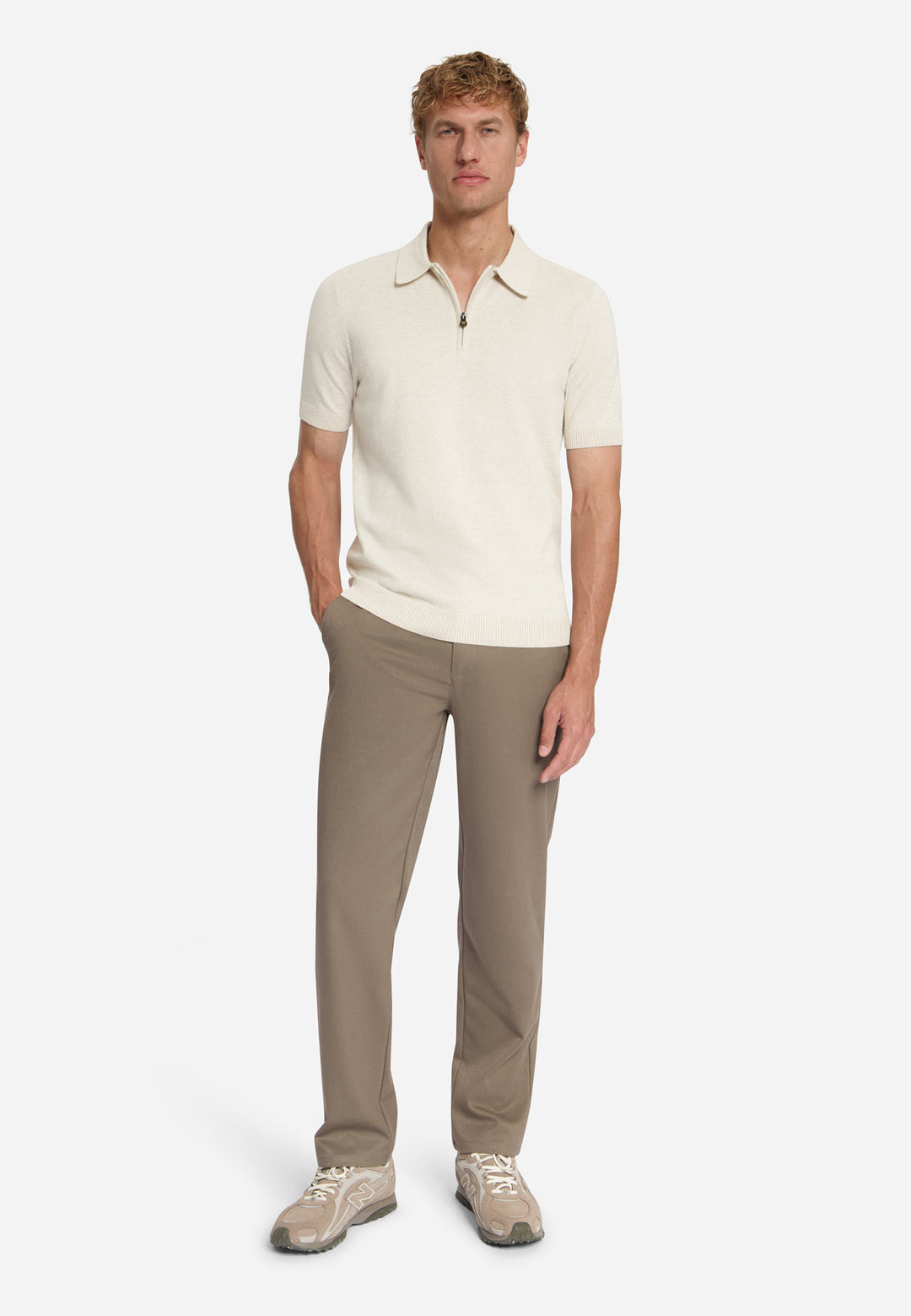 No Excess - Heren Polo - 33220792 - 014 Stone