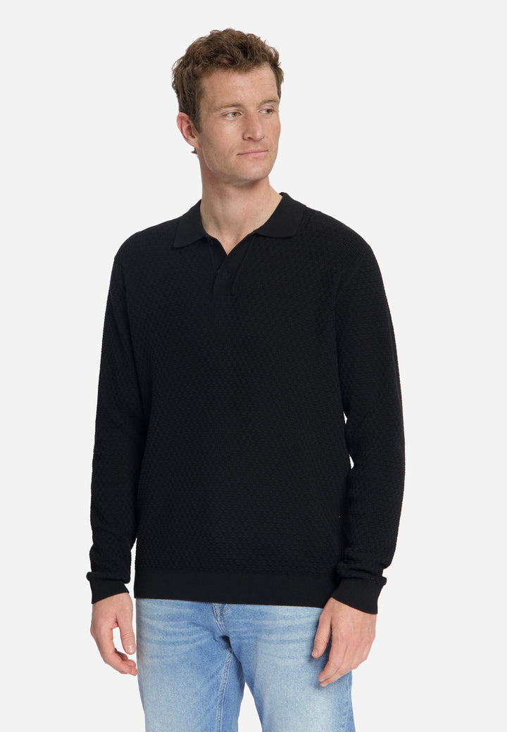 No Excess - Heren Polo - 33230925 - 020 Black