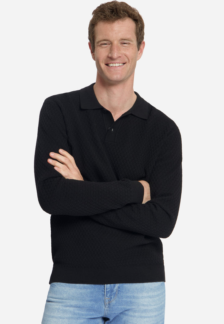 No Excess - Heren Polo - 33230925 - 020 Black