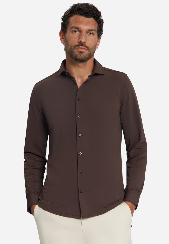 No Excess - Heren Overhemd - 33410885SN - 042 Dark Brown