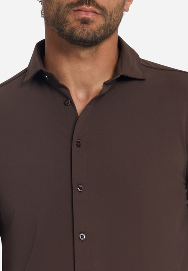 No Excess - Heren Overhemd - 33410885SN - 042 Dark Brown