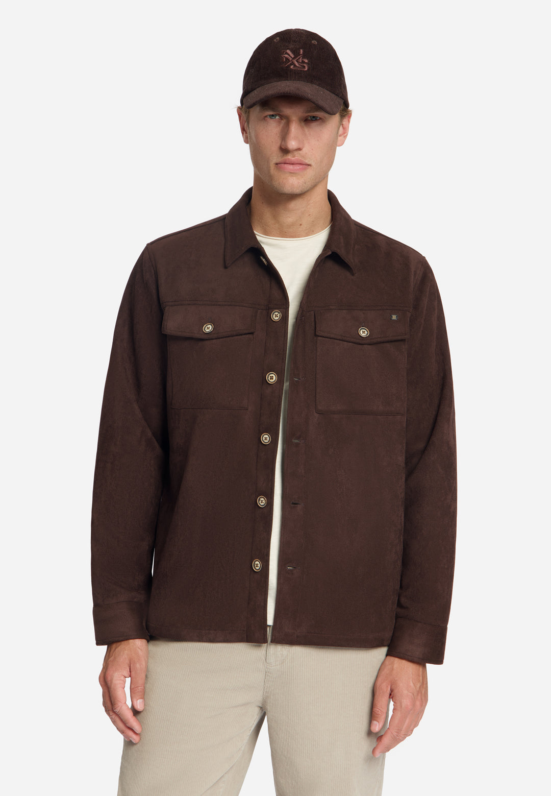 No Excess - Heren Overshirt - 33510903SN - 042 Dark Brown