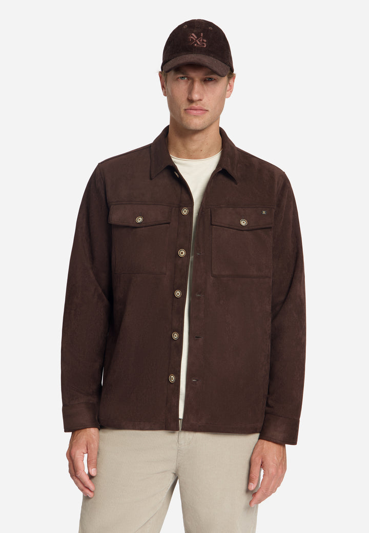 No Excess - Heren Overshirt - 33510903SN - 042 Dark Brown