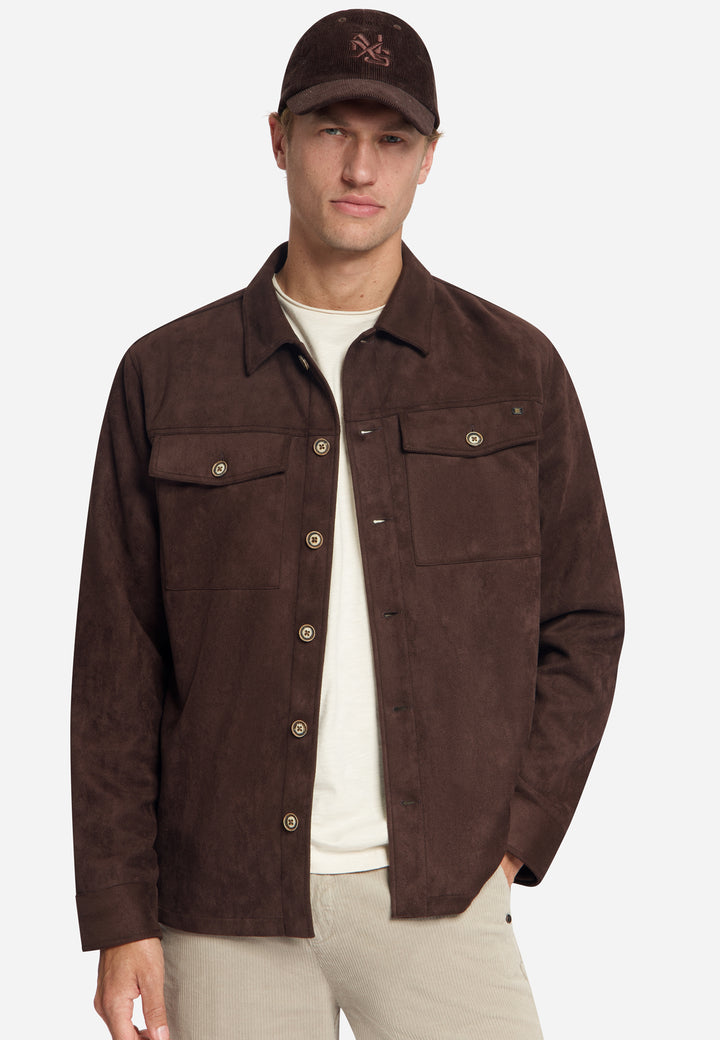 No Excess - Heren Overshirt - 33510903SN - 042 Dark Brown