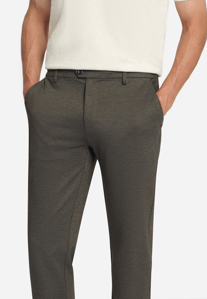 No Excess - Heren Jersey Pant - 337110806SN - 042 Dark Brown