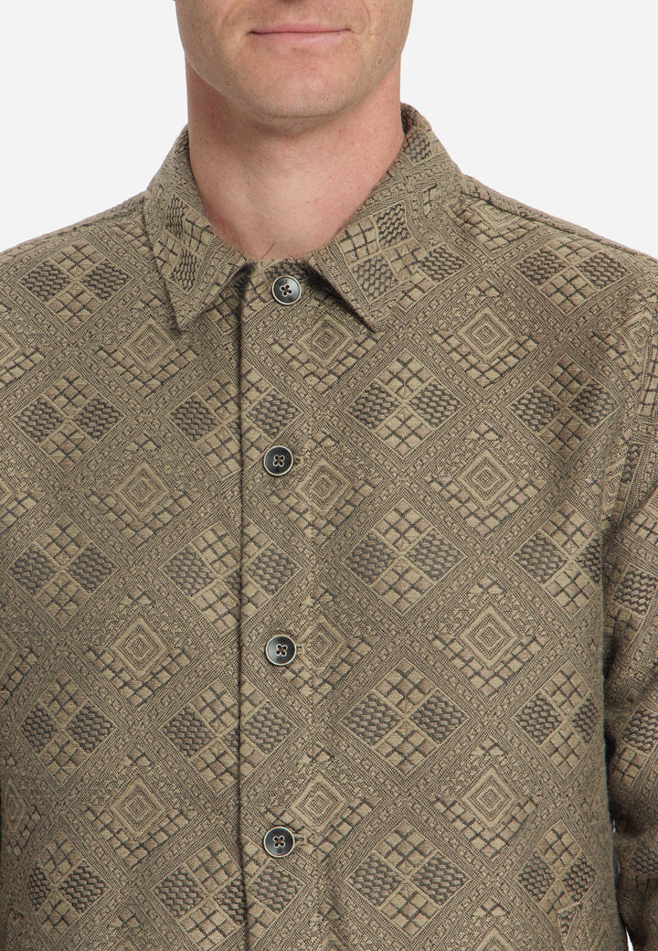 No Excess - Heren Overshirt - 33510930 - 044 Taupe