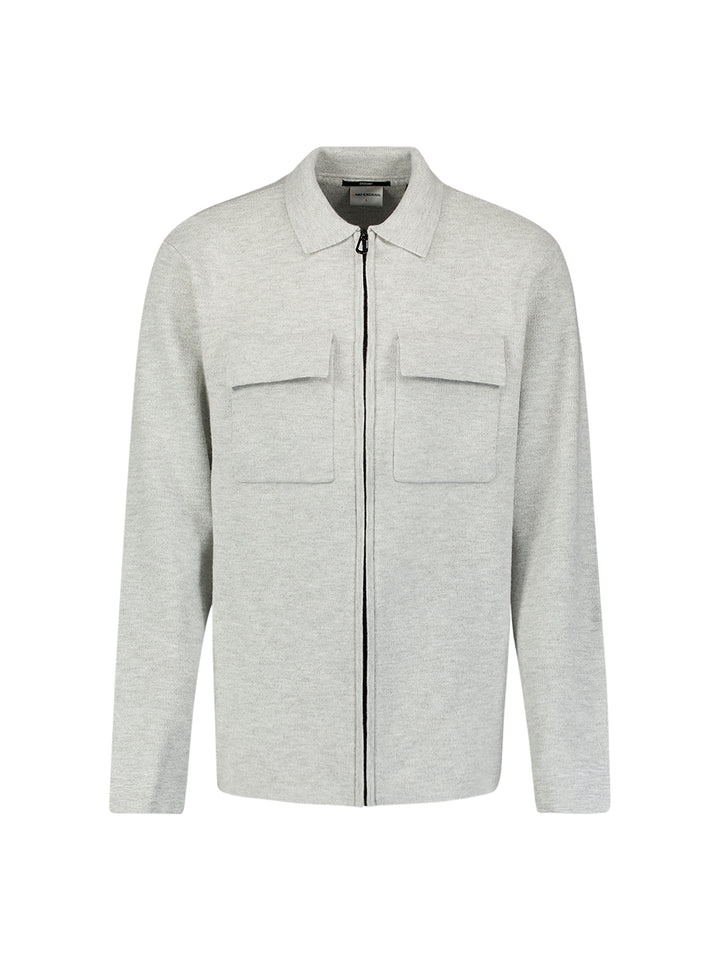 No Excess - Heren Overshirt - 33210971 - 110 Light Grey Melange