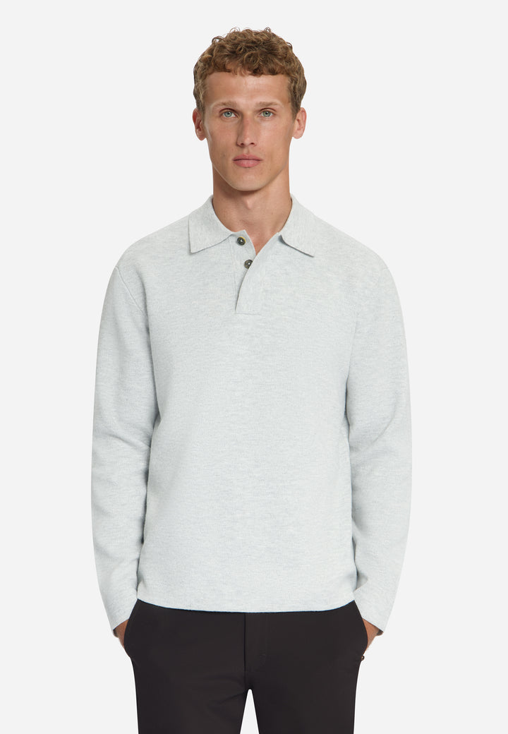 No Excess - Heren Polo - 33210972 - 110 Light Grey Melange