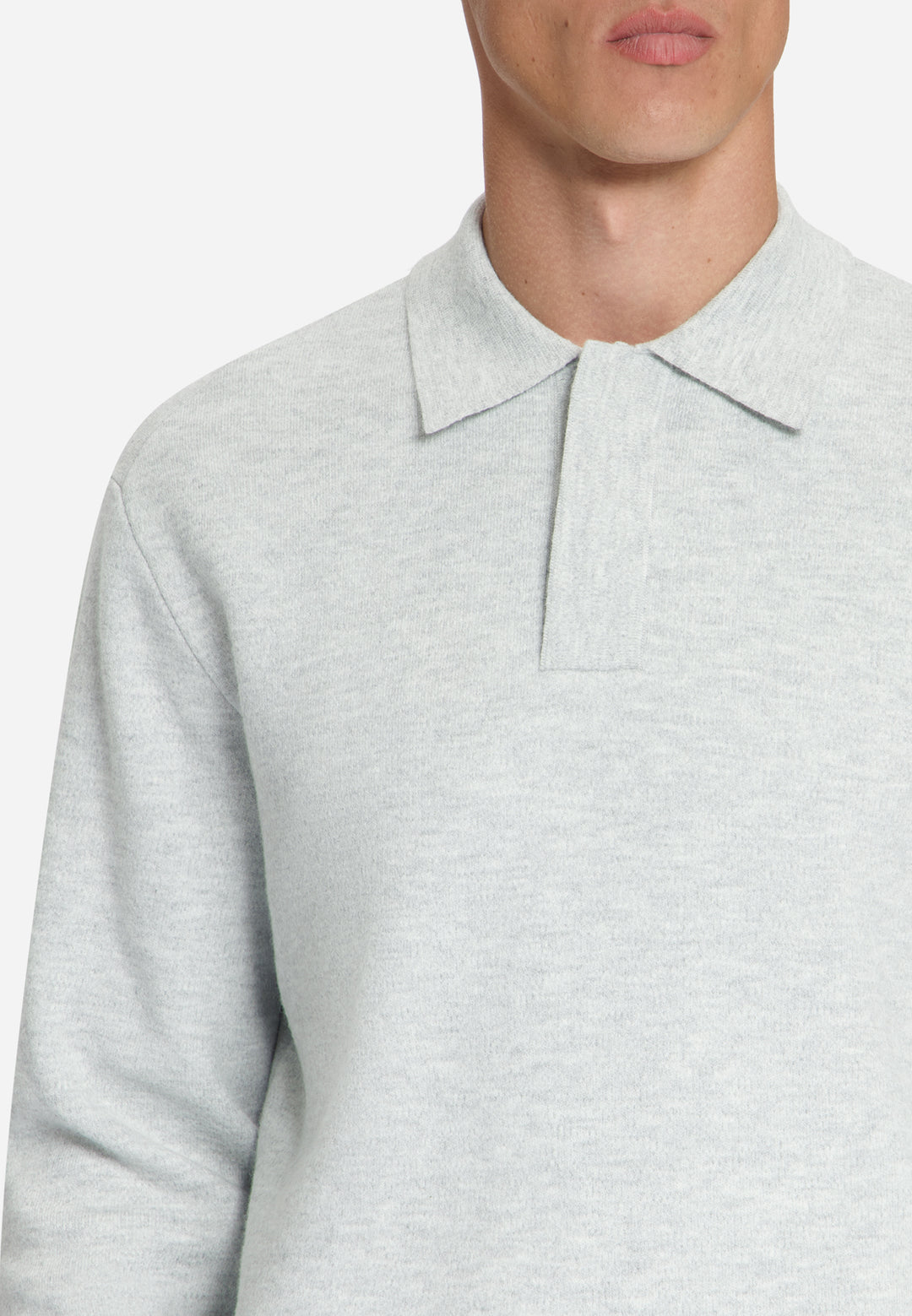 No Excess - Heren Polo - 33210972 - 110 Light Grey Melange