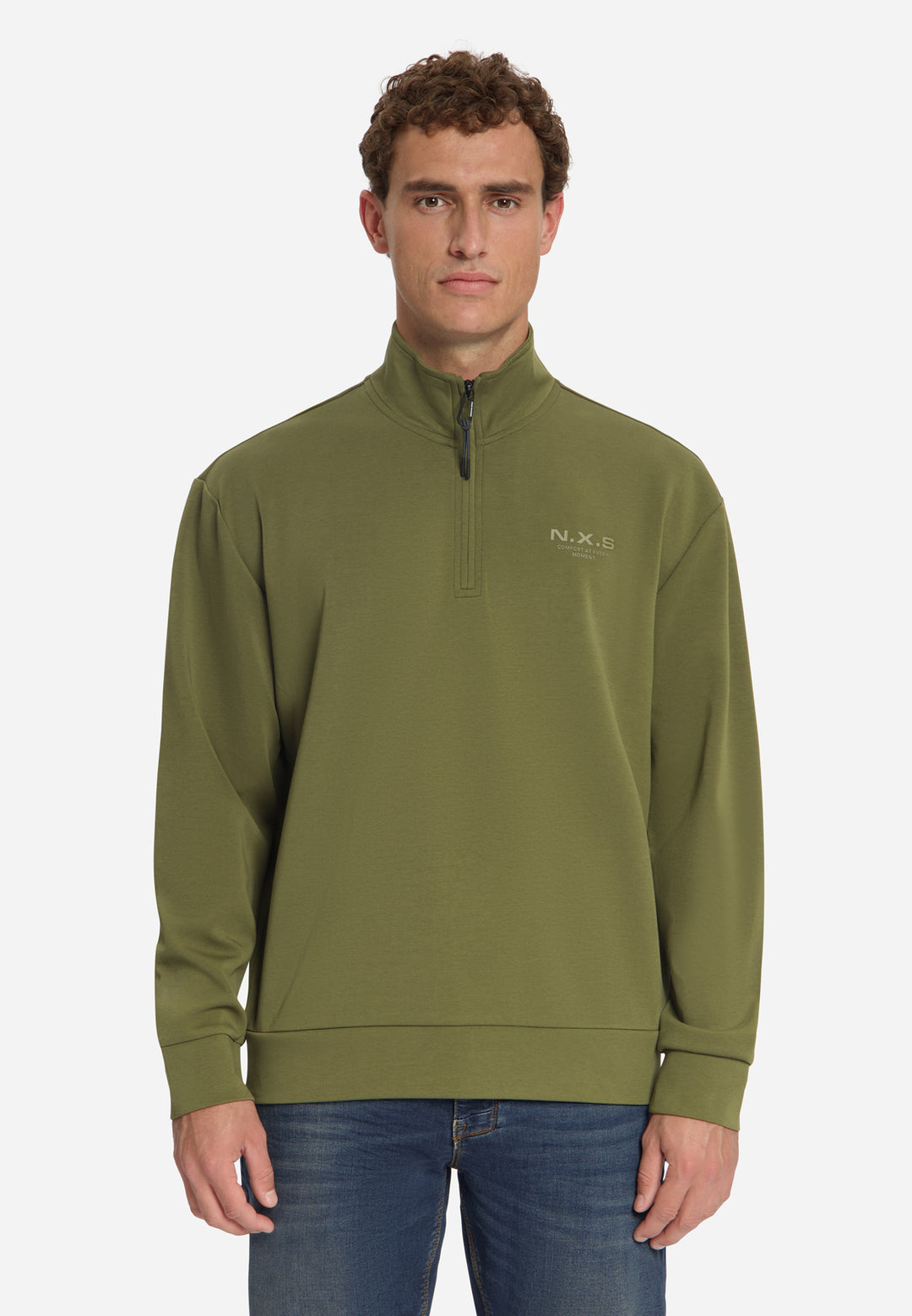 No Excess - Heren Sweater - 33100804 - 152 Moss