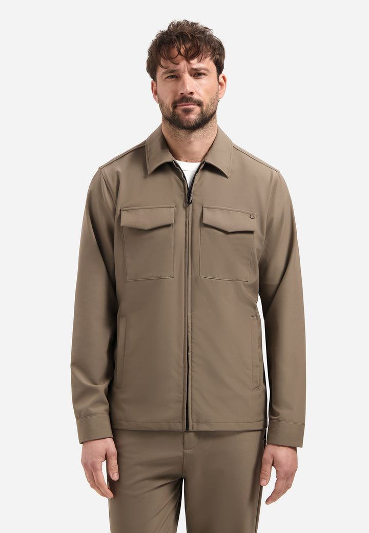 No Excess - Heren Sedoc Overshirt - N5104 - 043 Khaki