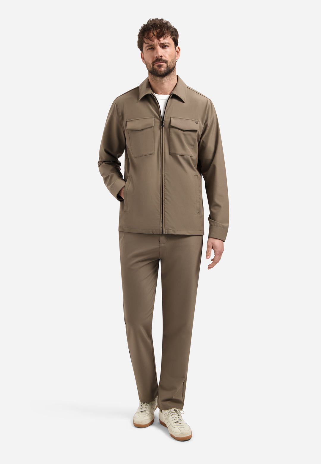 No Excess - Heren Sedoc Overshirt - N5104 - 043 Khaki