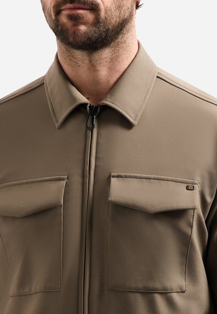No Excess - Heren Sedoc Overshirt - N5104 - 043 Khaki