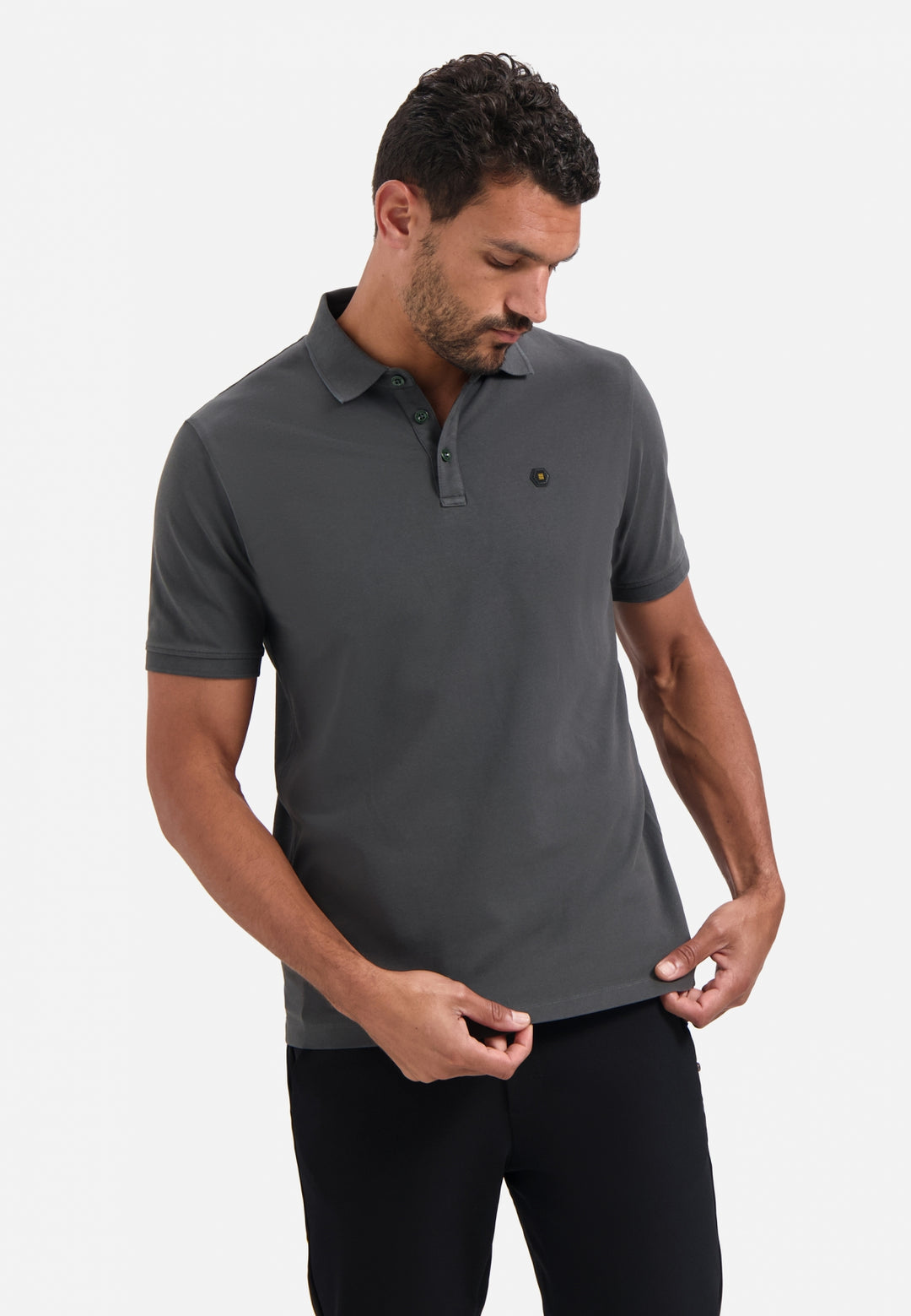 No Excess - Heren Polo - N3801 - 124 Dark Steel